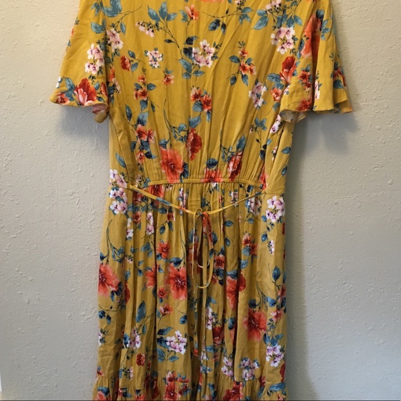 Xhilaration Yellow Floral Dress - Picture 8 of 8